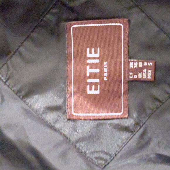 Eitie Paris black puffer/ ski jacket with snap off sleeves size 6 - Picture 10 of 16